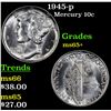 Image 1 : 1945-p Mercury Dime 10c Grades GEM+ Unc