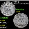 Image 1 : 1884-p Seated Liberty Dime 10c Grades xf