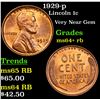 Image 1 : 1929-p Lincoln Cent 1c Grades Choice+ Unc RB