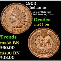1902 Indian Cent 1c Grades Select Unc BN