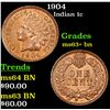 Image 1 : 1904 Indian Cent 1c Grades Select+ Unc BN