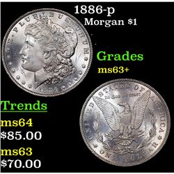 1886-p Morgan Dollar $1 Grades Select+ Unc