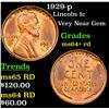 Image 1 : 1929-p Lincoln Cent 1c Grades Choice+ Unc RD