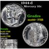 Image 1 : 1944-d Mercury Dime 10c Grades GEM++ FSB