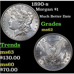 1890-s Morgan Dollar $1 Grades Select Unc