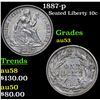 Image 1 : 1887-p Seated Liberty Dime 10c Grades Select AU