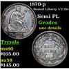 Image 1 : 1870-p Seated Liberty Half Dime 1/2 10c Grades Unc Details