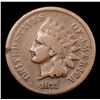 Image 2 : 1873 Open 3 Indian Cent 1c Grades vf+