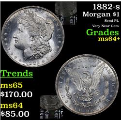 1882-s Morgan Dollar $1 Grades Choice+ Unc