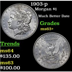 1903-p Morgan Dollar $1 Grades Select+ Unc