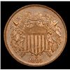 Image 2 : 1865 Two Cent Piece 2c Grades Choice AU/BU Slider