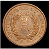 Image 3 : 1865 Two Cent Piece 2c Grades Choice AU/BU Slider
