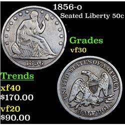 1856-o Seated Half Dollar 50c Grades vf++