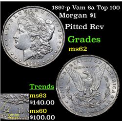 1897-p Vam 6a Top 100 Morgan Dollar $1 Grades Select Unc