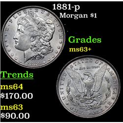 1881-p Morgan Dollar $1 Grades Select+ Unc