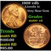 Image 1 : 1909 vdb Lincoln Cent 1c Grades Choice+ Unc RD