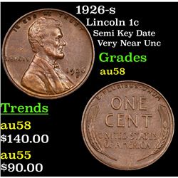 1926-s Lincoln Cent 1c Grades Choice AU/BU Slider