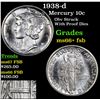 Image 1 : 1938-d Mercury Dime 10c Grades GEM++ FSB