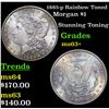 Image 1 : 1885-p Rainbow Toned Morgan Dollar $1 Grades Select+ Unc