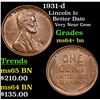 Image 1 : 1931-d Lincoln Cent 1c Grades Choice+ Unc BN
