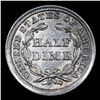 Image 3 : 1857-p Seated Liberty Half Dime 1/2 10c Grades Choice AU/BU Slider