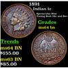Image 1 : 1891 Indian Cent 1c Grades Choice Unc BN