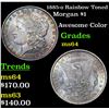 Image 1 : 1885-o Rainbow Toned Morgan Dollar $1 Grades Choice Unc