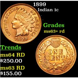 1899 Indian Cent 1c Grades Select+ Unc RD