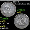 Image 1 : 1877-s Seated Liberty Quarter 25c Grades Choice AU