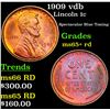 Image 1 : 1909 vdb Lincoln Cent 1c Grades Gem+ Unc RD
