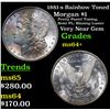 Image 1 : 1881-s Rainbow Toned Morgan Dollar $1 Grades Choice+ Unc