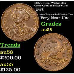 1865 General Washington Game Counter Baker 607-d Grades Choice AU/BU Slider