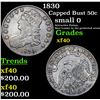 Image 1 : 1830 Capped Bust Half Dollar 50c Grades xf