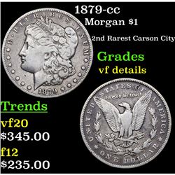 1879-cc Morgan Dollar $1 Grades vf details