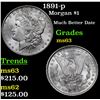 Image 1 : 1891-p Morgan Dollar $1 Grades Select Unc