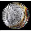 Image 3 : 1880-s Rainbow Toned Morgan Dollar $1 Grades Choice+ Unc