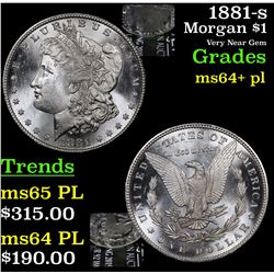 1881-s Morgan Dollar $1 Grades Choice Unc+ PL