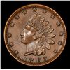 Image 2 : 1863 Indian Civil War Token 1c Grades Select+ Unc BN
