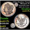 Image 1 : 1882-s Rainbow Toned Morgan Dollar $1 Grades Select Unc PL
