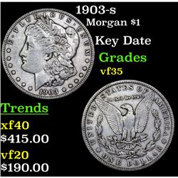 1903-s Morgan Dollar $1 Grades vf++