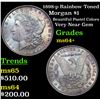 Image 1 : 1898-p Rainbow Toned Morgan Dollar $1 Grades Choice+ Unc