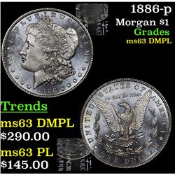 1886-p Morgan Dollar $1 Grades Select Unc DMPL