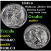 Image 1 : 1941-s Walking Liberty Half Dollar 50c Grades Choice+ Unc