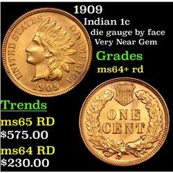 1909 Indian Cent 1c Grades Choice+ Unc RD