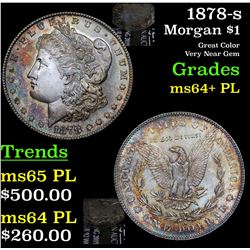 1878-s Morgan Dollar $1 Grades Choice Unc+ PL
