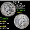 Image 1 : 1921-p Peace Dollar $1 Grades Select Unc