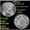Image 1 : 1892-p Barber Dime 10c Grades Choice+ Unc