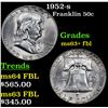 Image 1 : 1952-s Franklin Half Dollar 50c Grades Select Unc+ FBL