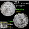 Image 1 : 1855-p Seated Half Dollar 50c Grades Select AU