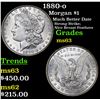 Image 1 : 1880-o Morgan Dollar $1 Grades Select Unc